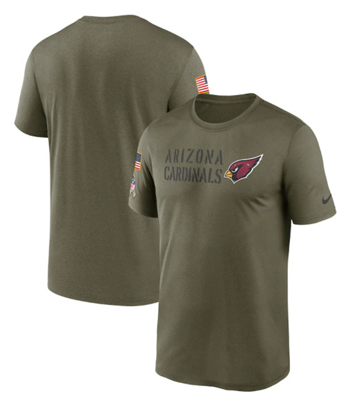 Men's Arizona Cardinals 2022 Olive Salute to Service Legend Team T-Shirt